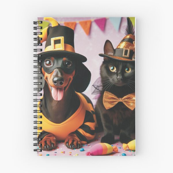 Item preview, Dachshund with his cat friend in costume designed and sold by Annia-A.