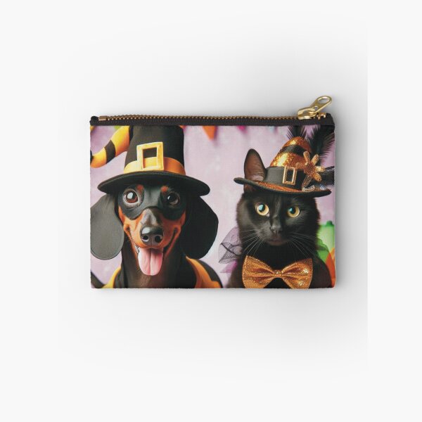 Item preview, Dachshund with his cat friend in costume designed and sold by Annia-A.