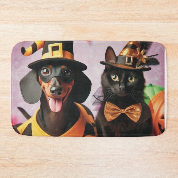 Item preview, Dachshund with his cat friend in costume designed and sold by Annia-A.