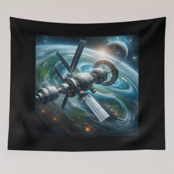 Item preview, Futuristic Space Station Odyssey designed and sold by BestArtByArvind.