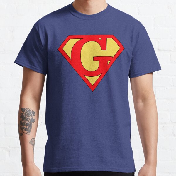 Superhero Superheroine Letter G Shield Red Yellow (version 1) Classic T-Shirt