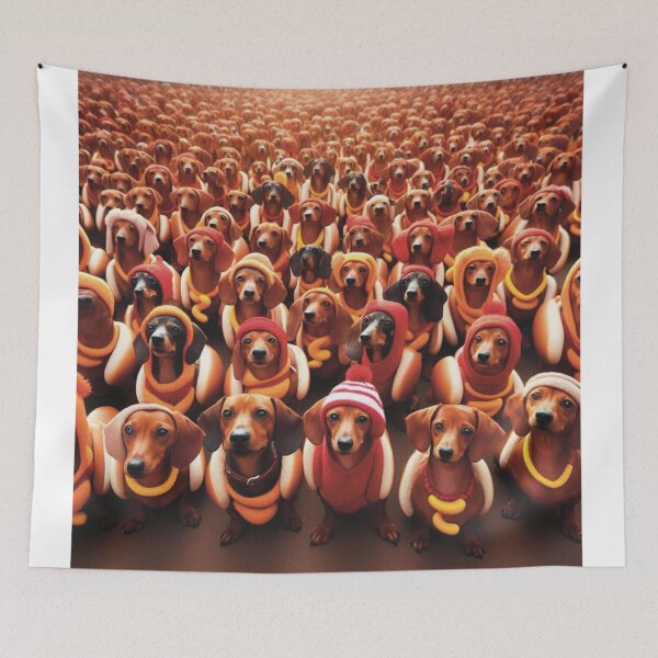 Item preview, Army of dachshunds dressed as puppies designed and sold by Annia-A.
