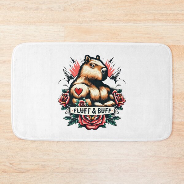 Item preview, Muscled Capybara | Fluff'nBuff | Fitness Quote | Funny designed and sold by AngryBlackDog.