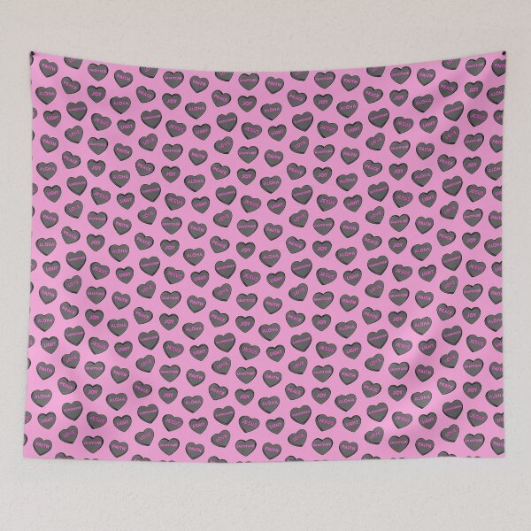 Item preview, Patrón de corazones llenos de amor negro rosa designed and sold by Guided by Light Art.