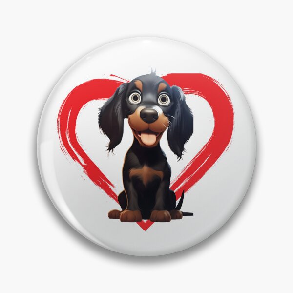 Item preview, Gorden Setter Cartoon in Love Heart swoosh  designed and sold by For Dog Sake!®.
