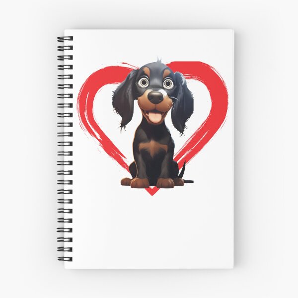 Item preview, Gorden Setter Cartoon in Love Heart swoosh  designed and sold by For Dog Sake!®.