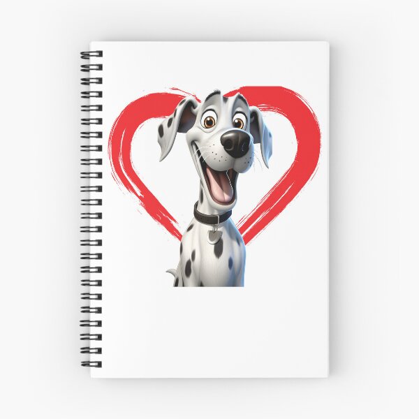 Item preview, Great Dane Harlequin Cartoon in Love Heart swoosh  designed and sold by For Dog Sake!®.