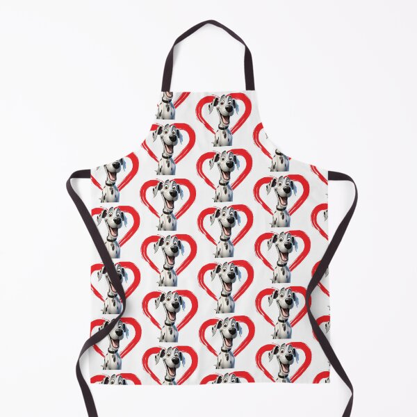 Item preview, Great Dane Harlequin Cartoon in Love Heart swoosh designed and sold by For Dog Sake!®.