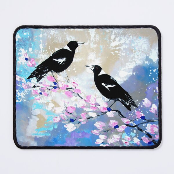 Item preview, Magpies with Grey and Blue designed and sold by cathyjacobs.
