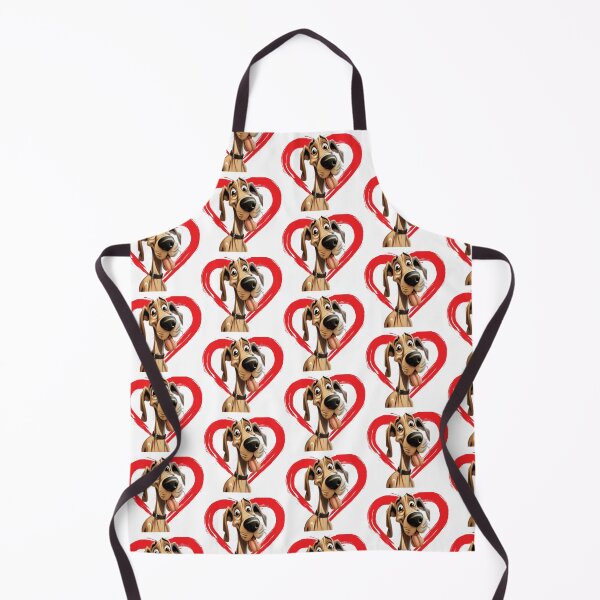 Item preview, Great Dane Cartoon in Love Heart swoosh  designed and sold by For Dog Sake!®.