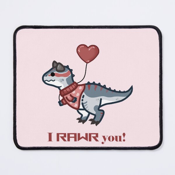 Item preview, Valentine's Day Carnotaurus, Dino with heart baloon designed and sold by Biszkompt.