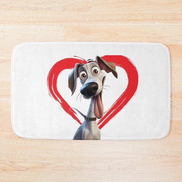 Item preview, Greyhound Cartoon in Love Heart swoosh  designed and sold by For Dog Sake!®.