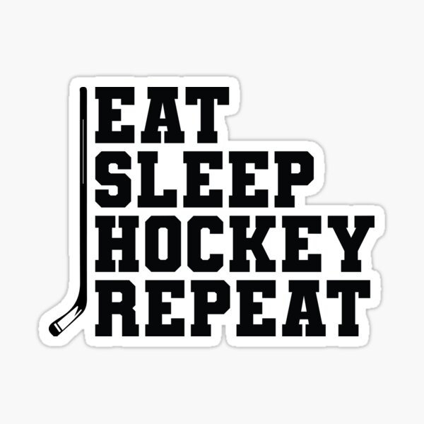 Item preview, Eat Sleep Hockey Repeat designed and sold by Mahfuza Akter Mala.