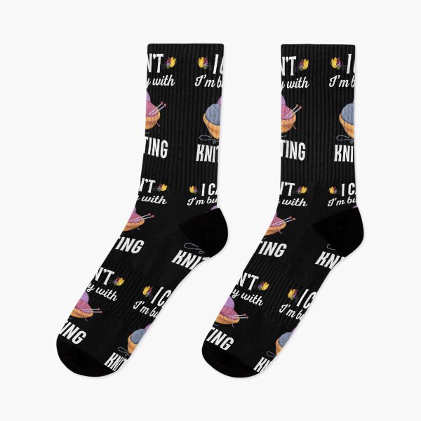 Item preview, I can't, I'm busy with knitting, funny knitting hobby lovers saying or quote designed and sold by NBSStore.