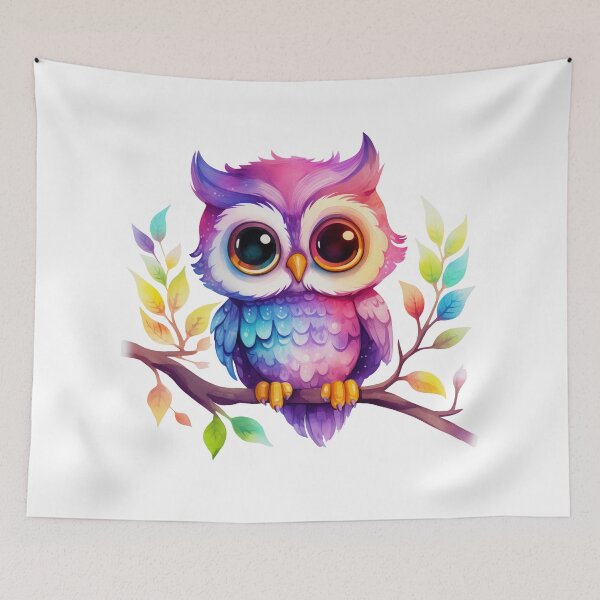Item preview,  Cute Colorful Baby Owl designed and sold by ZenEvoke.