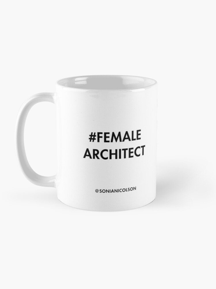 Thumbnail 3 of 6, Coffee Mug, #FemaleArchitect designed and sold by layoutlines.