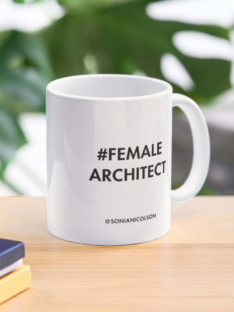 Thumbnail 1 of 6, Coffee Mug, #FemaleArchitect designed and sold by layoutlines.