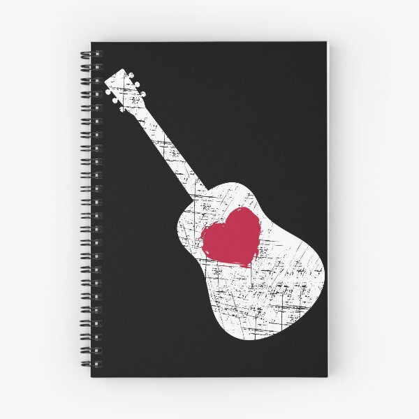 Item preview, Acustic Guitar with Heart Grunge Dark Style Design for Guitars Lovers designed and sold by StanPera.
