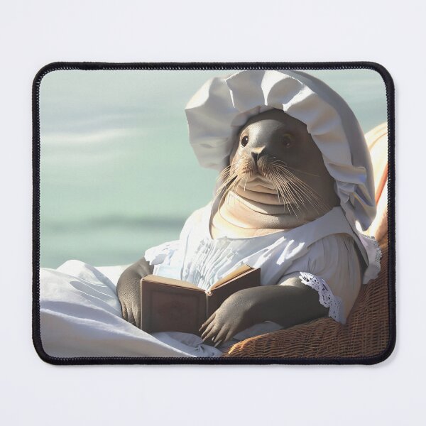 Item preview, 'After luncheon, Mrs Sealham liked to recline on the chaise longue and read a racy novel...' designed and sold by ArtSea-Bubble.