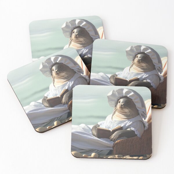Item preview, 'After luncheon, Mrs Sealham liked to recline on the chaise longue and read a racy novel...' designed and sold by ArtSea-Bubble.