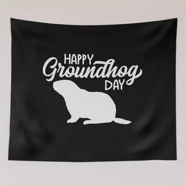Item preview, Happy Groundhog Day February 2nd designed and sold by ArtMeetsPizza.
