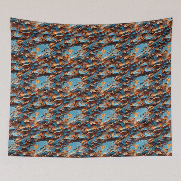 Item preview, INK SPLASH - LIGHT BLUE AND ORANGE designed and sold by NAG5089A.