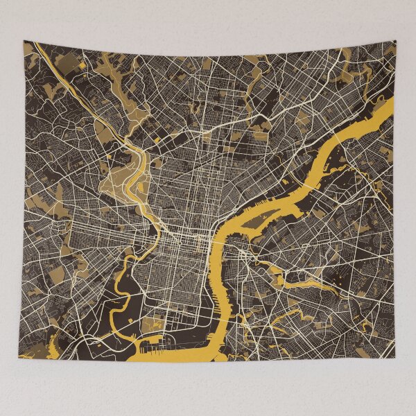Item preview, Philadelphia City Map of Pennsylvania, USA - Pastel designed and sold by deMAP.