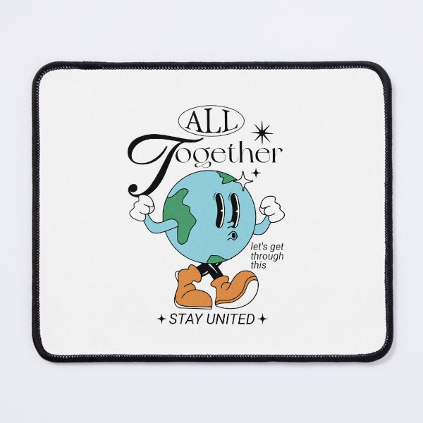 Item preview, Cute motivational earth retro character mascot | stay united designed and sold by marni graphics.