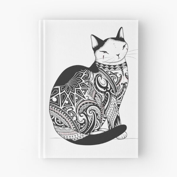 Item preview, Cat in Tribal Tattoo designed and sold by runcatrun.
