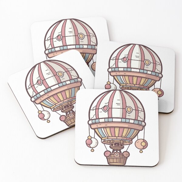Item preview, Sky Serenity: Colorful Kawaii Hot Air Balloon Bliss designed and sold by DigitalGraphic1.