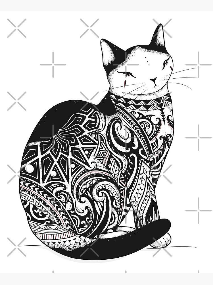 black metal cat tattoo