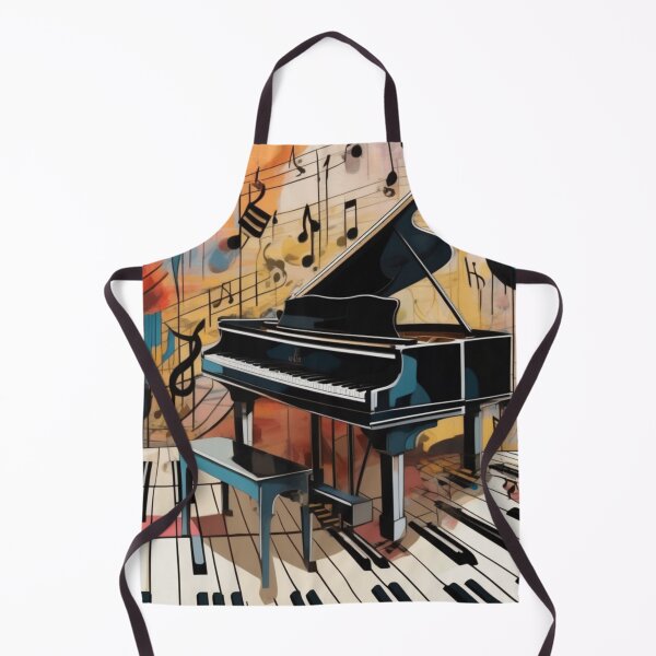 Item preview, Abstract image of a piano and musical symbols designed and sold by MusicalArtisty.