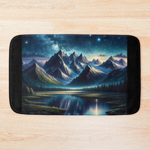 Item preview, Moonlit Mountain Majesty designed and sold by BestArtByArvind.
