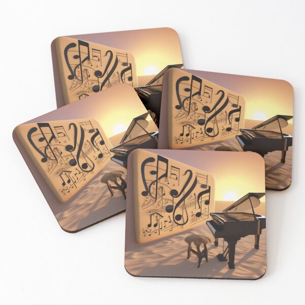 Item preview, Abstract image of a piano and musical symbols designed and sold by MusicalArtisty.