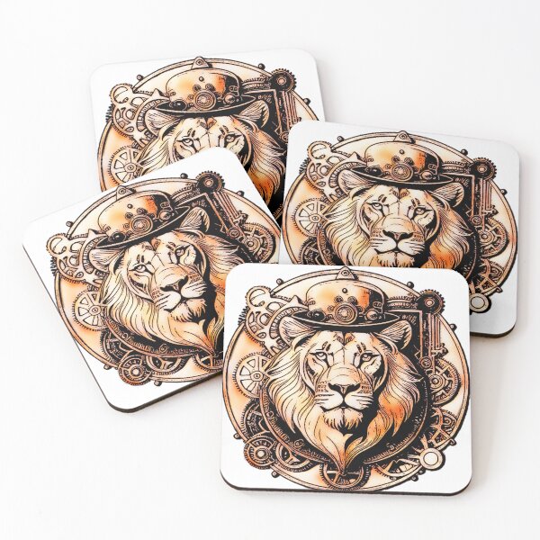 Item preview, Steampunk Golden Lion  designed and sold by PurpleJelly.