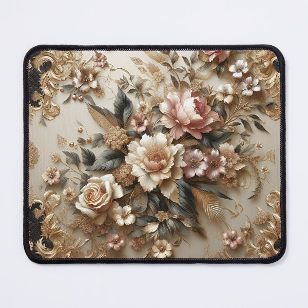 Item preview, Gilt edged maximalist flowers designed and sold by Inkstorm-London.