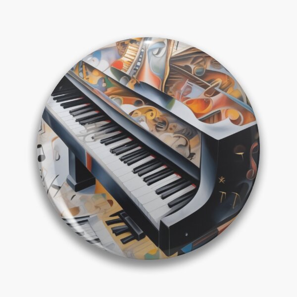 Item preview, Abstract image of a piano and musical symbols designed and sold by MusicalArtisty.