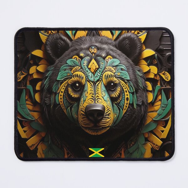 Item preview, Tribal Bear with Jamaican Colors And Flag designed and sold by Angelle55.