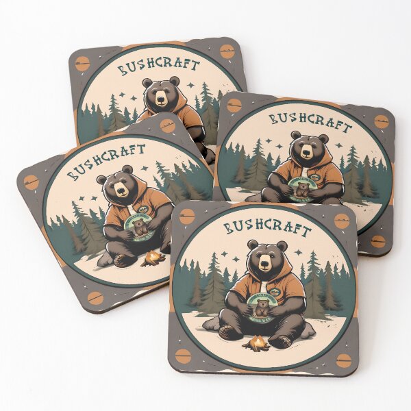 Item preview, Bear Bushcraft Logo, Campfire designed and sold by NiemandsKunst.