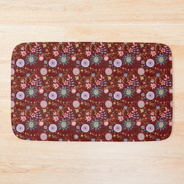 Item preview, Floral on a Red-Crimson Background  designed and sold by Vachala.