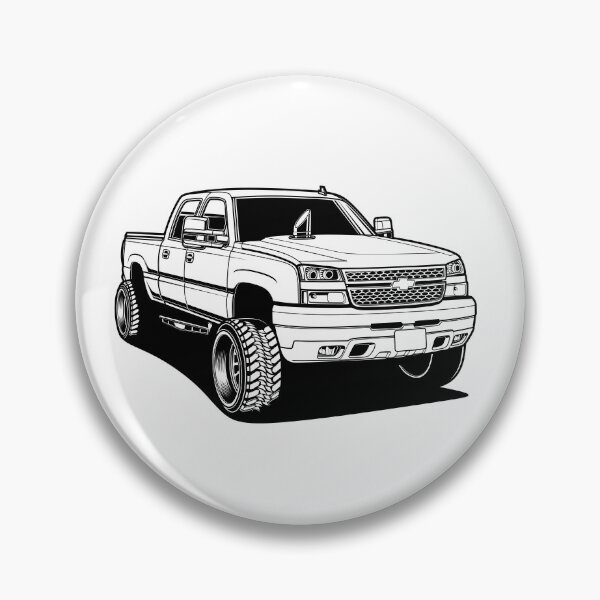 Item preview, 2004 Chevrolet Silverado 1500 Line Art Style designed and sold by vektoranda.