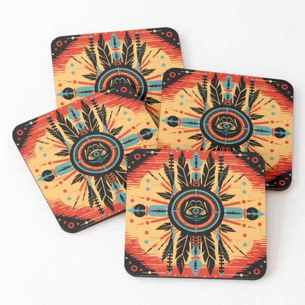 Item preview, colorful Comanche Indian tribal pattern designed and sold by dcrc.