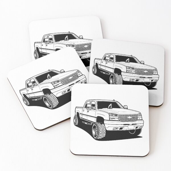 Item preview, 2004 Chevrolet Silverado 1500 Line Art Style designed and sold by vektoranda.