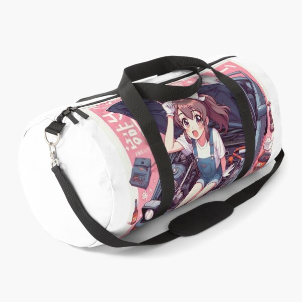 Item preview, Cute Anime Girl Mechanic Posing On Car designed and sold by TeesByPatrick.
