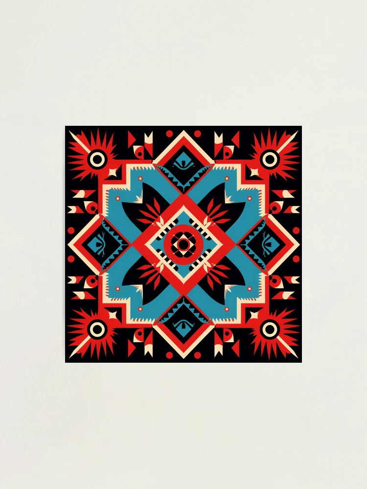 colorful Cherokee indian tribal pattern colorful-cherokee-indian-tribal-pattern-photographic-print-for-sale-by-dcrc-redbubble