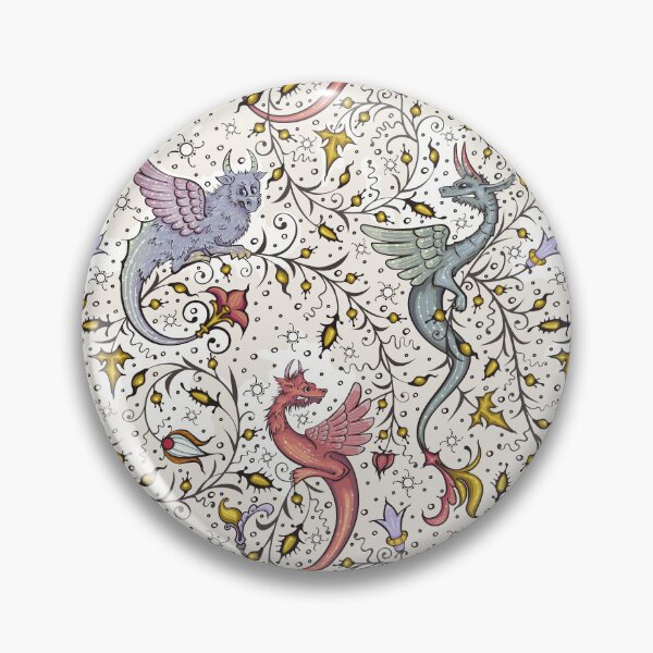 Item preview, Cute dragons.Medieval pattern. designed and sold by Borozenets.