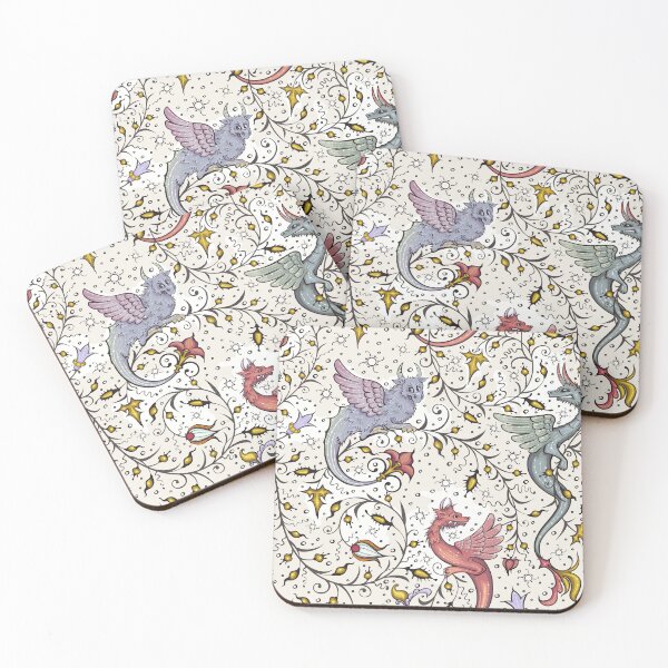 Item preview, Cute dragons.Medieval pattern. designed and sold by Borozenets.