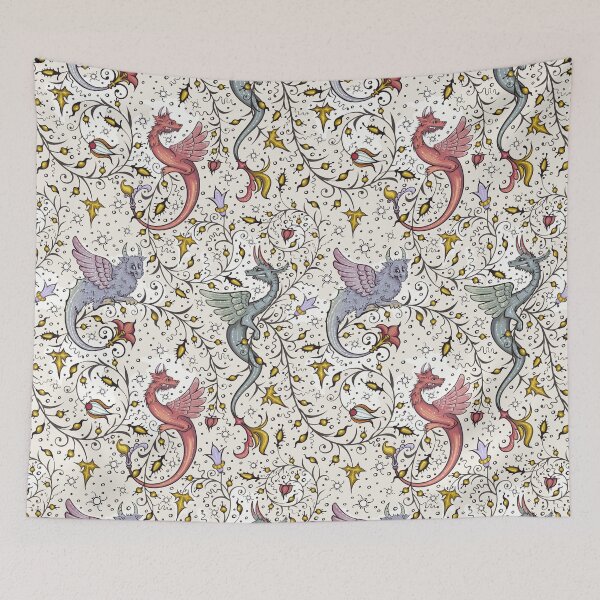 Item preview, Cute dragons.Medieval pattern. designed and sold by Borozenets.