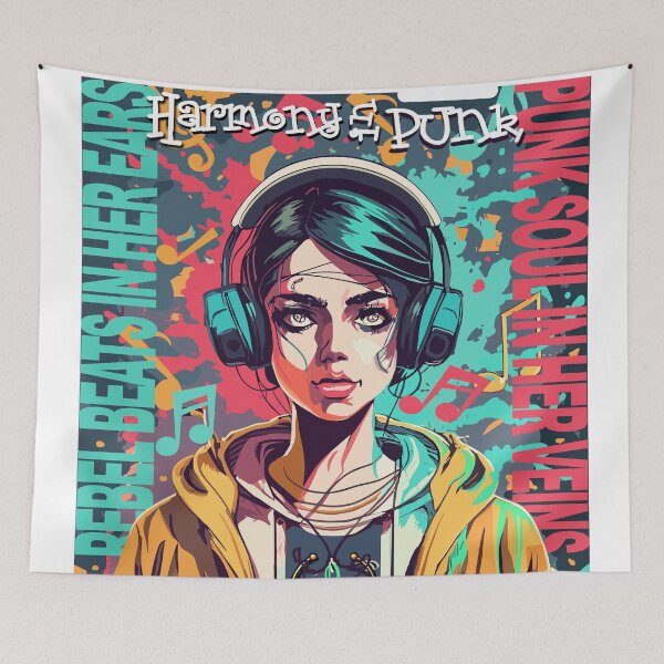 Item preview, Rebel beats in her ears, Punk soul in her veins - Harmony in punk designed and sold by Concept-Hub.
