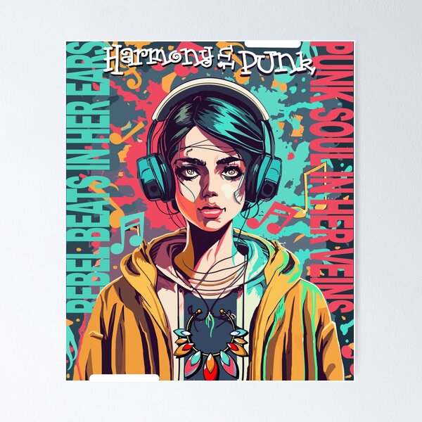 Item preview, Rebel beats in her ears, Punk soul in her veins - Harmony in punk designed and sold by Concept-Hub.